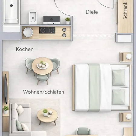 Apartamento Meos 2 -zentrum-parkplatz-hofblick-gym-netflix Leipzig